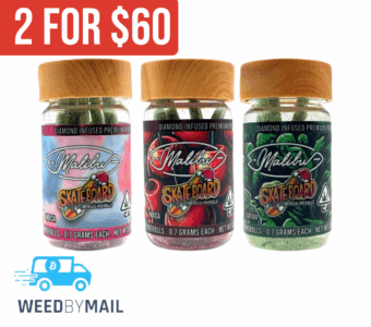 Malibu – Skateboard Infused Pre-Rolls 5pk (3.5G)(Colored Diamonds)(6 Options)