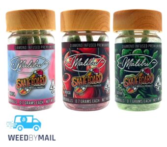 Malibu Skateboard Infused Pre-Rolls 5pk (3.5G)(Colored Diamonds)(7 Options)