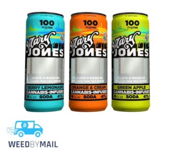 Mary Jones – 100mg (4pk) THC Soda (5 Options)
