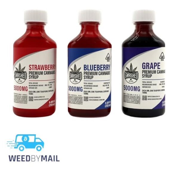 Smashed - 5,000mg (250mL) THC Syrup (4 Options)