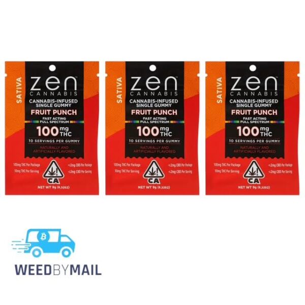 Zen - 100mg Single Cannabis Infused Gummy (1 Option)
