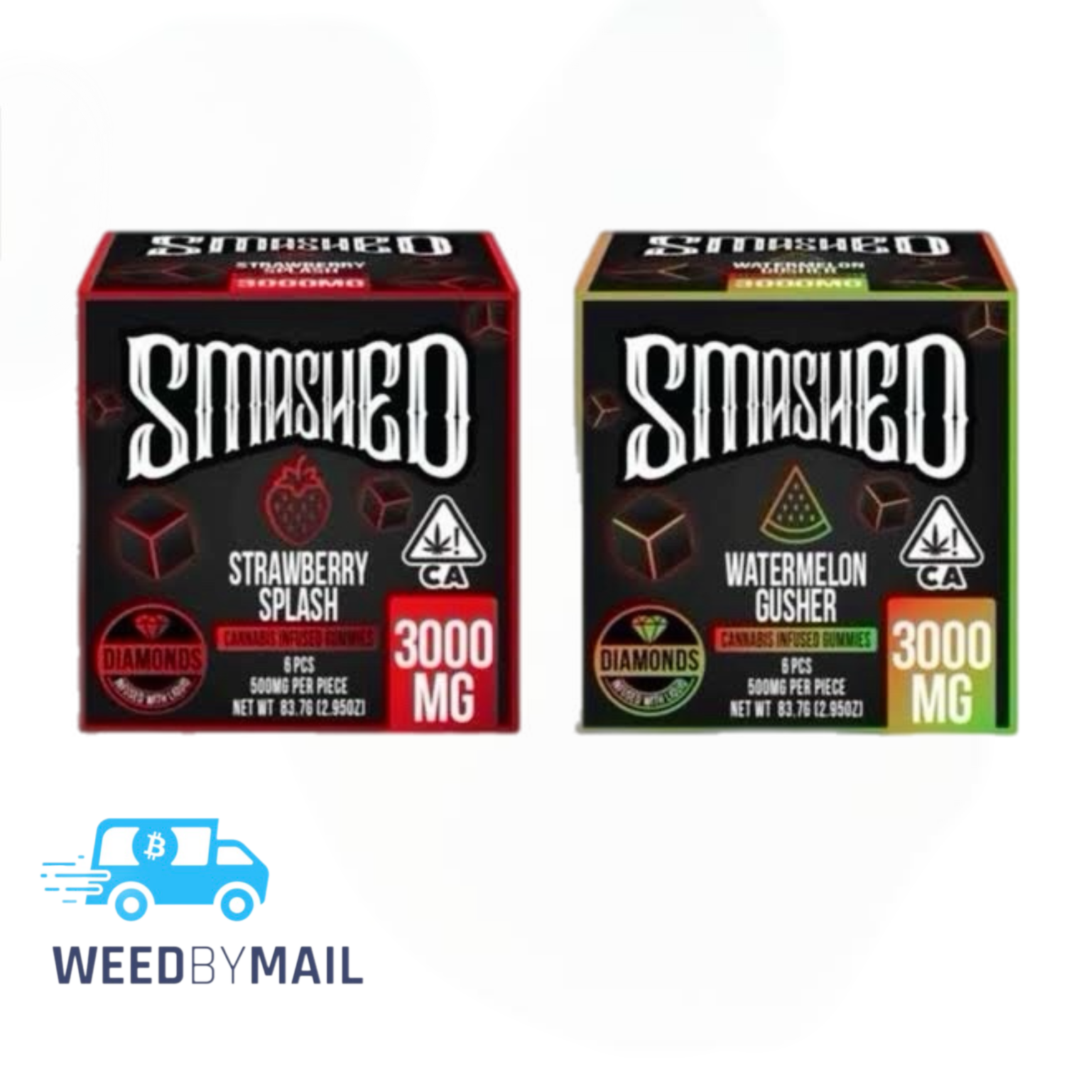 Smashed - 3,000mg Liquid Diamond Infused Gummies (15 Options)