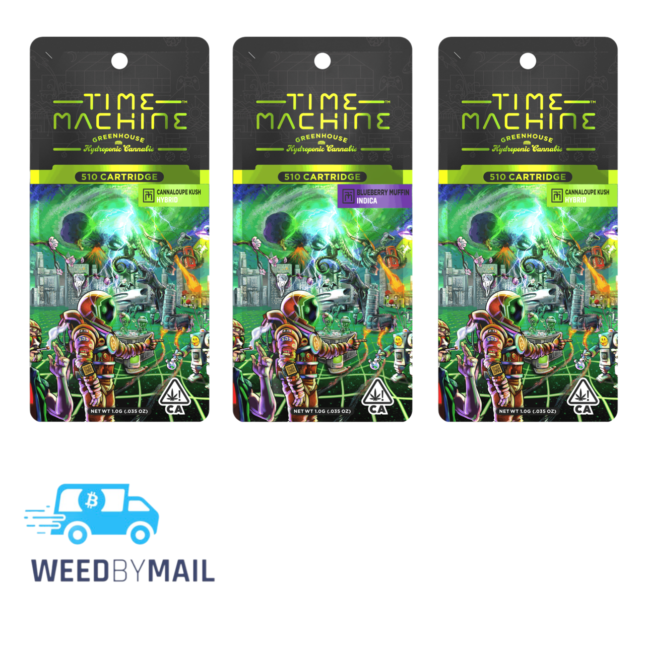 Time Machine - 1g Distillate Vape Cart 510 Thread (4 Options)