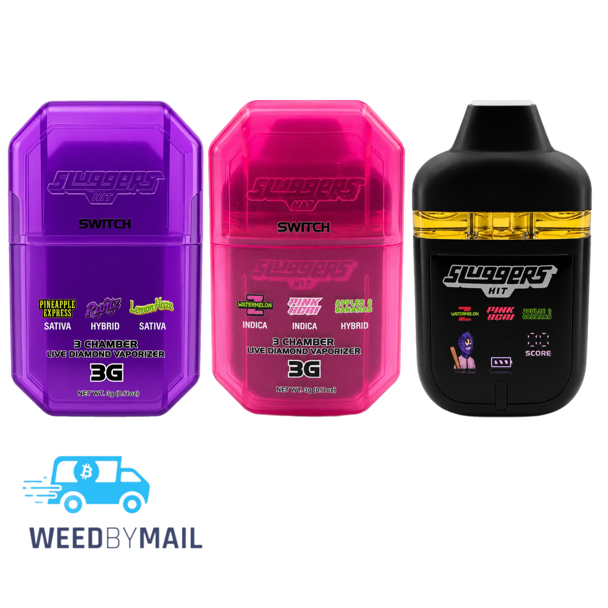 Sluggers Hit - 3G Triple Chamber Disposable Pen (10 Options)