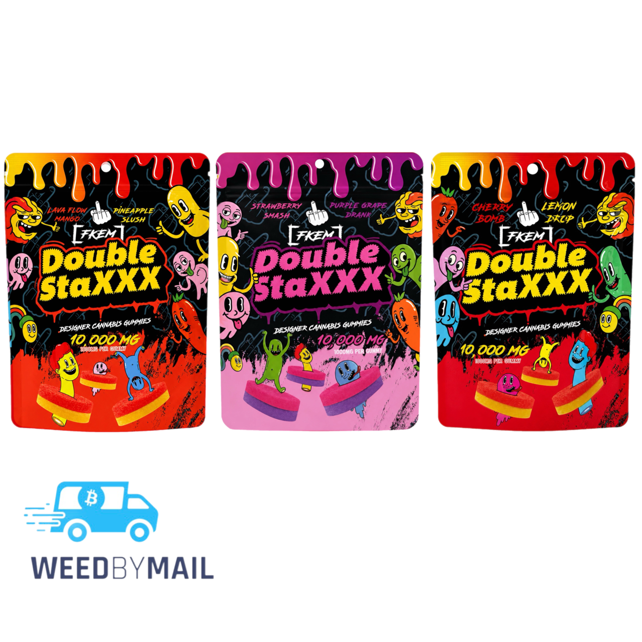 FKEM - 10,000MG Double Staxxx Gummies (3 Options)
