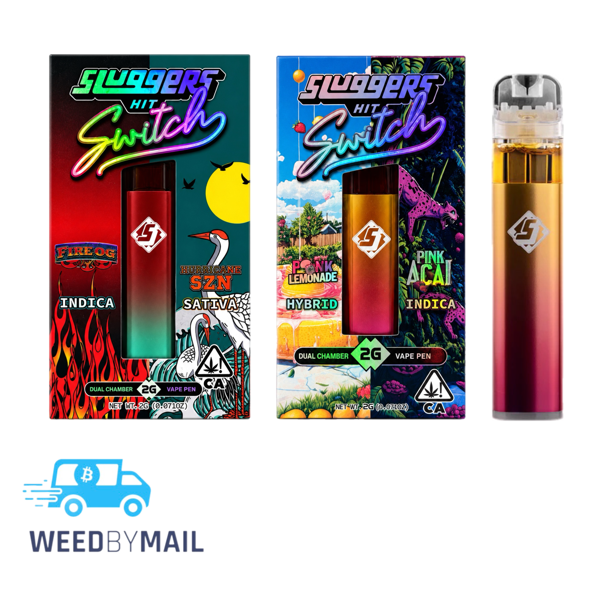 Sluggers Hit - 2G Dual Chamber Disposable Pen (6 Options)