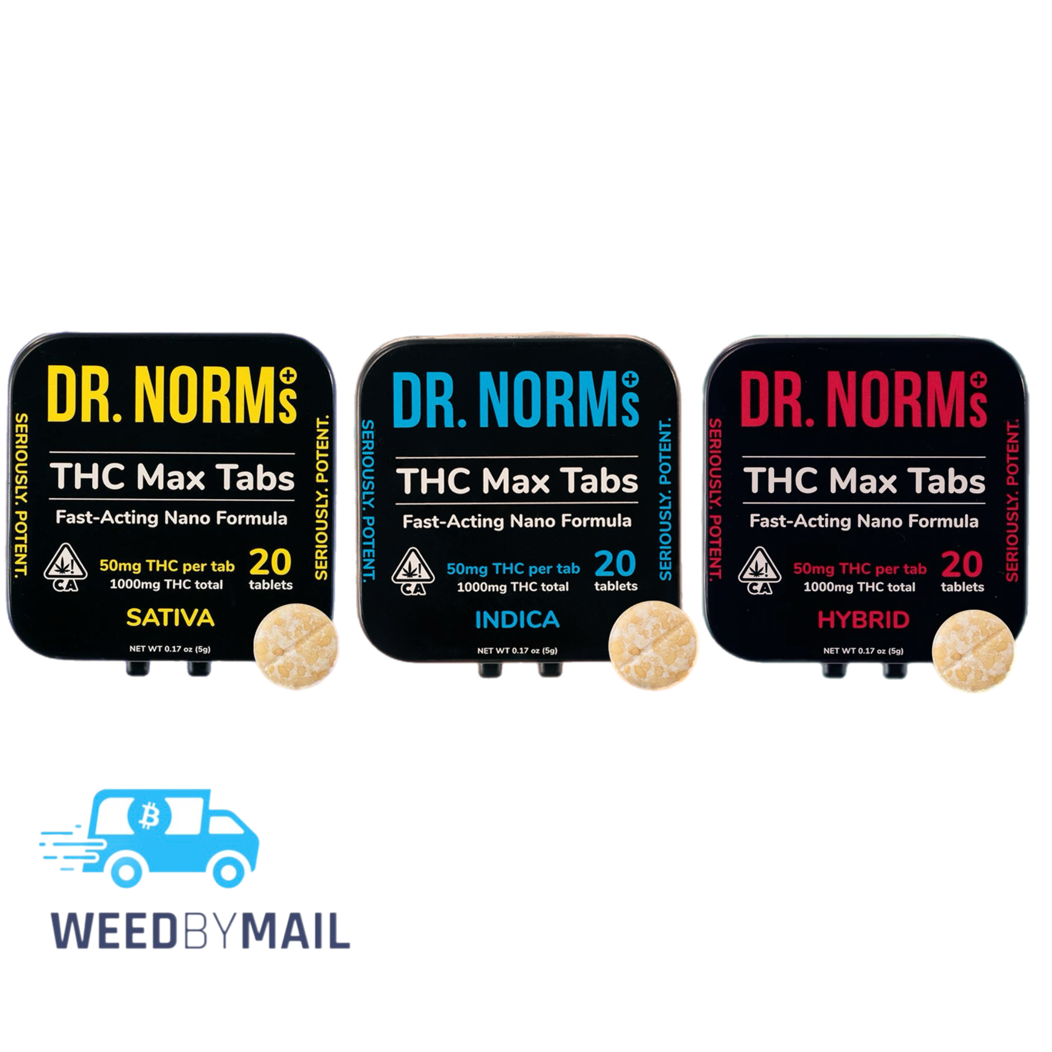 Dr. Norms - 1000mg THC Max Tablets (4 Options)