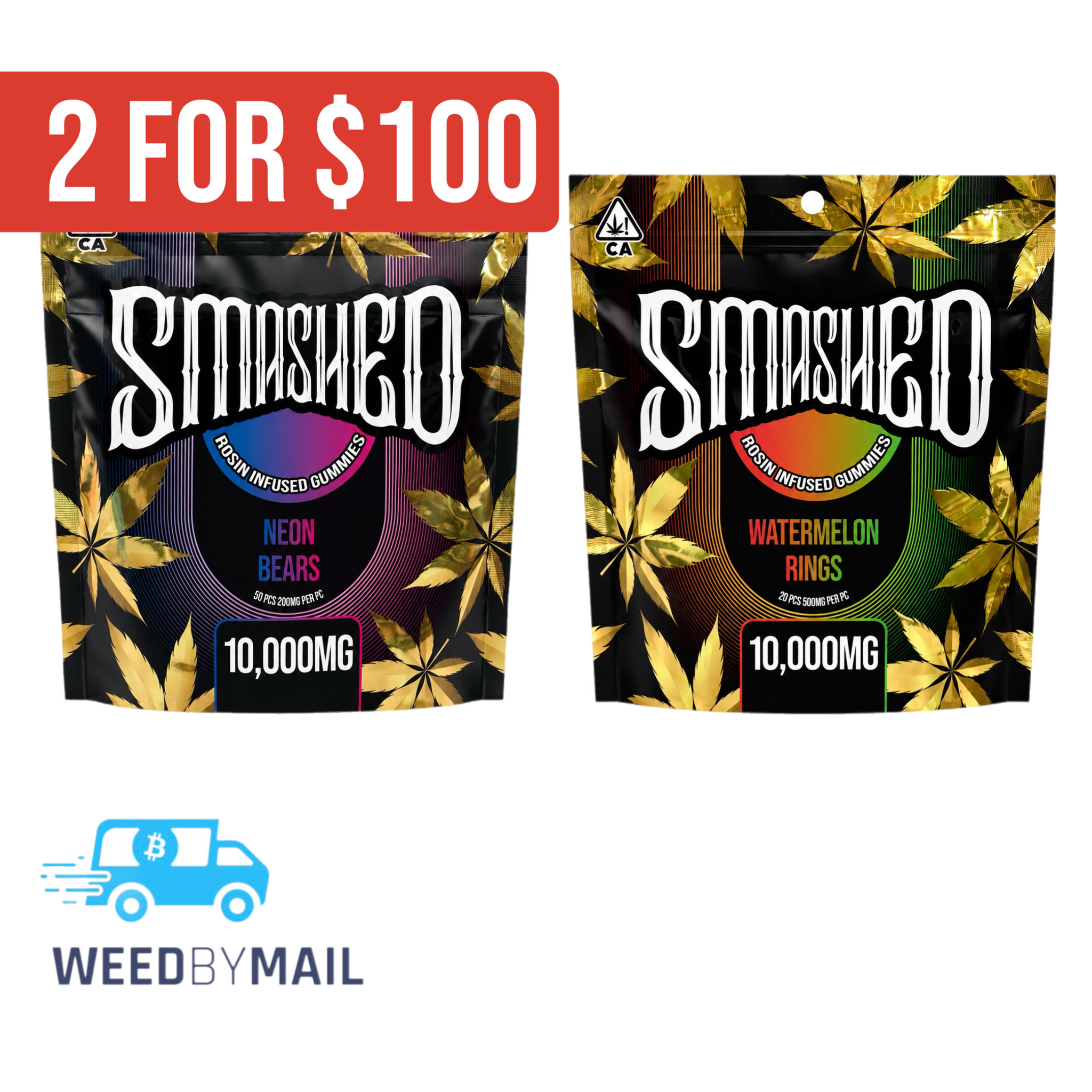 Smashed - 10,000mg Cannabis Infused Gummies (9 Options)