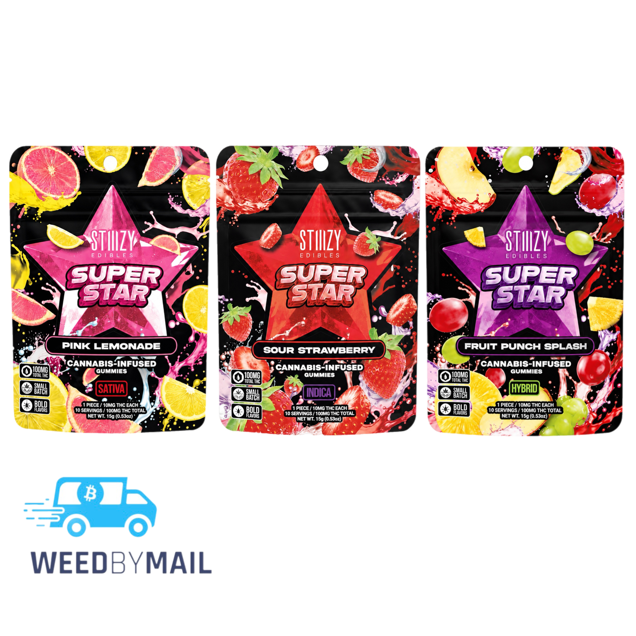 STIIIZY - 100mg Cannabis Infused Superstar Gummies (6 Options)