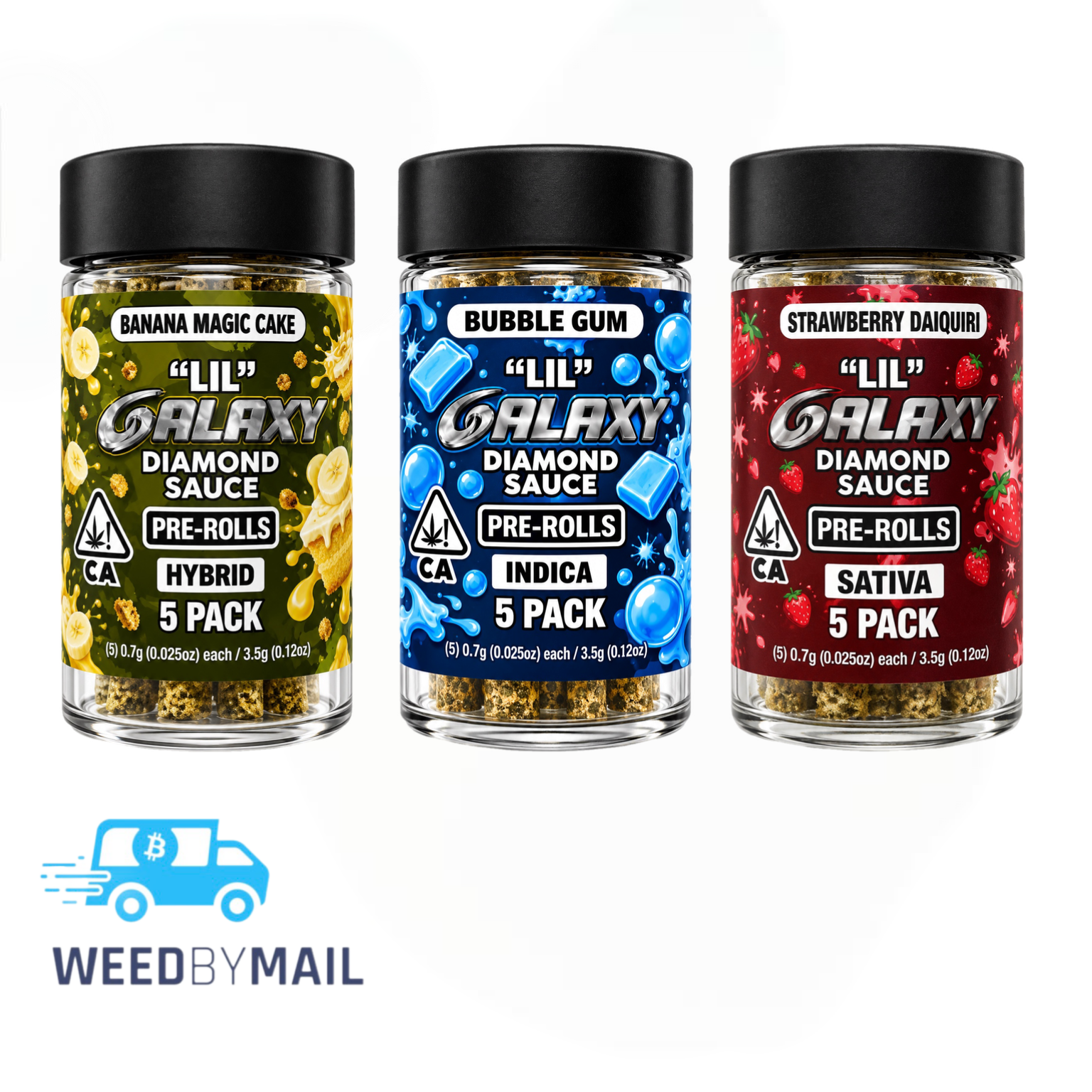 Galaxy - "Lil" Diamond Sauce Infused Pre-Rolls 5pk (3.5g) (8 Options)